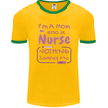 Mom and a Nurse Nothing Scares Me Mothers Day Mens Ringer T-Shirt FotL Gold/Green