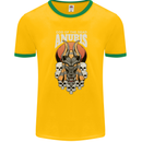 Anubis God of the Dead Ancient Egyptian Egypt Mens Ringer T-Shirt FotL Gold/Green