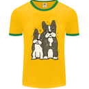A Pair of Bulldogs Mens Ringer T-Shirt Gold/Green