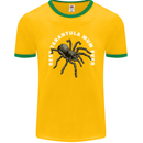 Tarantula Mum Funny Spider Mens Ringer T-Shirt FotL Gold/Green