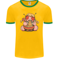 An Anime Voodoo Doll Mens Ringer T-Shirt FotL Gold/Green