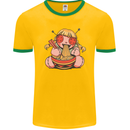 An Anime Voodoo Doll Mens Ringer T-Shirt FotL Gold/Green