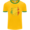 Torn Mali Flag Malian Day Football Mens Ringer T-Shirt FotL Gold/Green