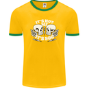 Anti Valentines Singles Day Skull Its Not Me Mens Ringer T-Shirt FotL Gold/Green