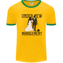 Just Married Under New Management Mens Ringer T-Shirt Gold/Green