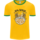 Real Beards Love Mead Funny Beer Alcohol Mens Ringer T-Shirt Gold/Green