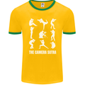 Camera Sutra Funny Photography Photographer Mens Ringer T-Shirt FotL Gold/Green