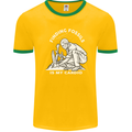 Palaeontology Finding Fossils is My Cardio Mens Ringer T-Shirt FotL Gold/Green