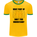 What Part of Hockey Dont You Understand Ice Mens Ringer T-Shirt Gold/Green