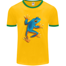 A Cool Frog Climbing Up Mens Ringer T-Shirt FotL Gold/Green