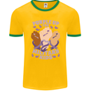 Purple Up for Military Kids Army Brats Mens Ringer T-Shirt FotL Gold/Green