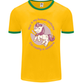 This is My Unicorn Outfit Fancy Dress Costume Mens Ringer T-Shirt FotL Gold/Green