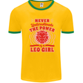 Power of Leo Girl Star Sign Zodiac Horoscope Mens Ringer T-Shirt Gold/Green