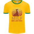 MILF Man I Love Foxes Fox Mens Ringer T-Shirt FotL Gold/Green