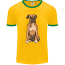 A Boxer Dog Mens Ringer T-Shirt FotL Gold/Green