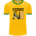 Forklift Driver I Lift Heavy Weights Funny Mens Ringer T-Shirt Gold/Green