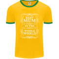Best Mum in the World Mothers Day Mens Ringer T-Shirt FotL Gold/Green