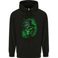 Green Skull St Patricks Day Irish Paddys Day Childrens Kids Hoodie Black