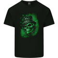 Green Skull St Patricks Day Irish Paddys Day Kids T-Shirt Childrens Black
