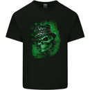 Green Skull St Patricks Day Irish Paddys Day Mens Cotton T-Shirt Tee Top Black