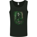 Green Zombie Woman USA Flag St Patricks Day Mens Vest Tank Top Black