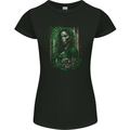 Green Zombie Woman USA Flag St Patricks Day Womens Petite Cut T-Shirt Black