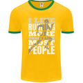 I Like Running Cross Country Marathon Runner Mens Ringer T-Shirt FotL Gold/Green