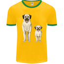 Anatolian Shepherd Dog and Puppy Mens Ringer T-Shirt FotL Gold/Green