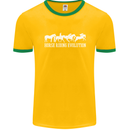 Horse Riding Evolution Equestrian Mens Ringer T-Shirt FotL Gold/Green