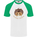 Beagle Bagel Funny Dog Mens S/S Baseball T-Shirt White/Green