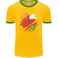 Torn Oman Flag Omani Day Football Mens Ringer T-Shirt FotL Gold/Green