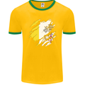 Torn Vatican Flag Day Mens Ringer T-Shirt FotL Gold/Green