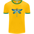 A Blue Dragonfly Mens Ringer T-Shirt FotL Gold/Green