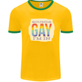 Sounds Gay Im In Funny LGBT Gay Pride Mens Ringer T-Shirt Gold/Green