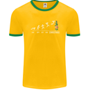 Months to Christmas Funny Xmas Mens Ringer T-Shirt FotL Gold/Green