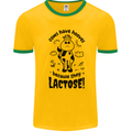 Cows Have Hooves Because They Lack Toes Mens Ringer T-Shirt Gold/Green