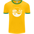 We Must Coexist World Peace Love Religion Hippy Mens Ringer T-Shirt FotL Gold/Green