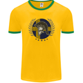 Sweden Bodybuilding Flag Gym Training Swedish Mens Ringer T-Shirt FotL Gold/Green