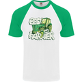 Best Farmer Ever Farming Fathers Day Mens S/S Baseball T-Shirt White/Green