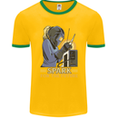 Future Spark Female Welder Welding Mens Ringer T-Shirt FotL Gold/Green