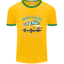 Just a Boy Who Loves Buses Bus Mens Ringer T-Shirt FotL Gold/Green