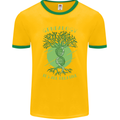 Genealogy Its All Relative Funny DNA Ancestry Mens Ringer T-Shirt FotL Gold/Green