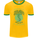 Genealogy Its All Relative Funny DNA Ancestry Mens Ringer T-Shirt FotL Gold/Green
