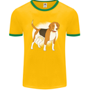 A Beagle Dog Mens Ringer T-Shirt FotL Gold/Green
