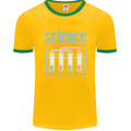 Science Like Religion Atheist Atheism Evolution Mens Ringer T-Shirt FotL Gold/Green