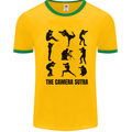 Camera Sutra Funny Photographer Photography Mens Ringer T-Shirt Gold/Green