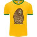 A Funny Owl Mens Ringer T-Shirt FotL Gold/Green