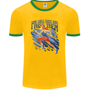 Chase Boys Running Marathon Cross Country Runner Mens Ringer T-Shirt FotL Gold/Green