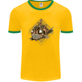 A Steampunk Fish Mens Ringer T-Shirt FotL Gold/Green