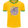 I Have a Badminton Attitude Mens Ringer T-Shirt Gold/Green